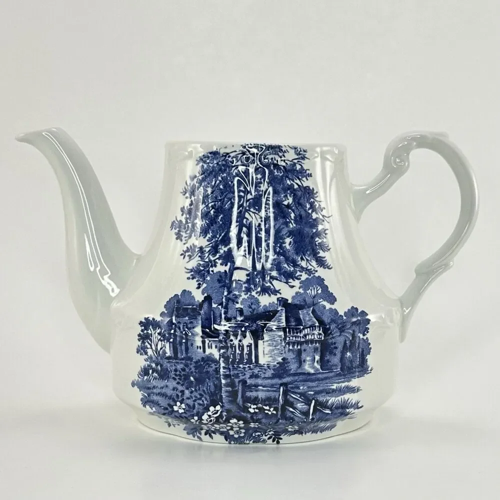 Vintage J & G Meakin English Ironstone Teapot Stokesay Castle Shropshire
